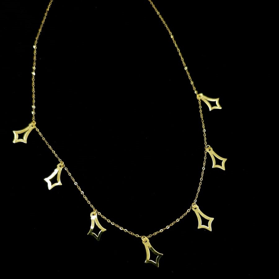 18K Gold light weight necklace