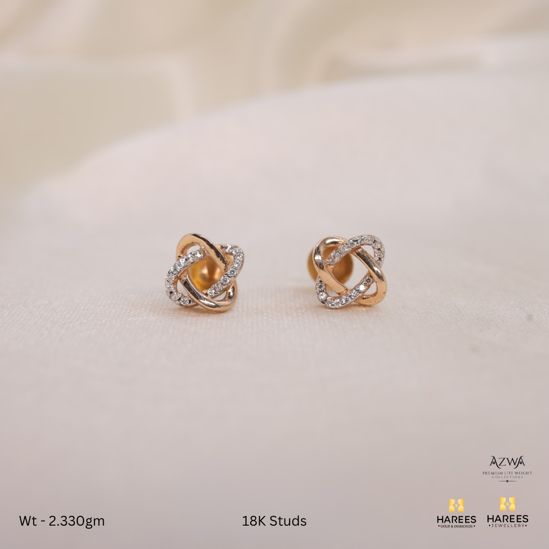 18K Gold Studs