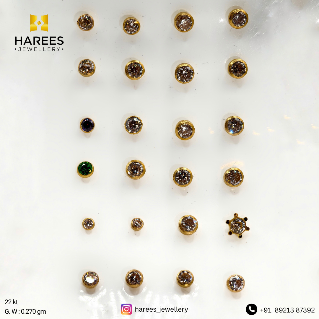 22K Gold Second studs