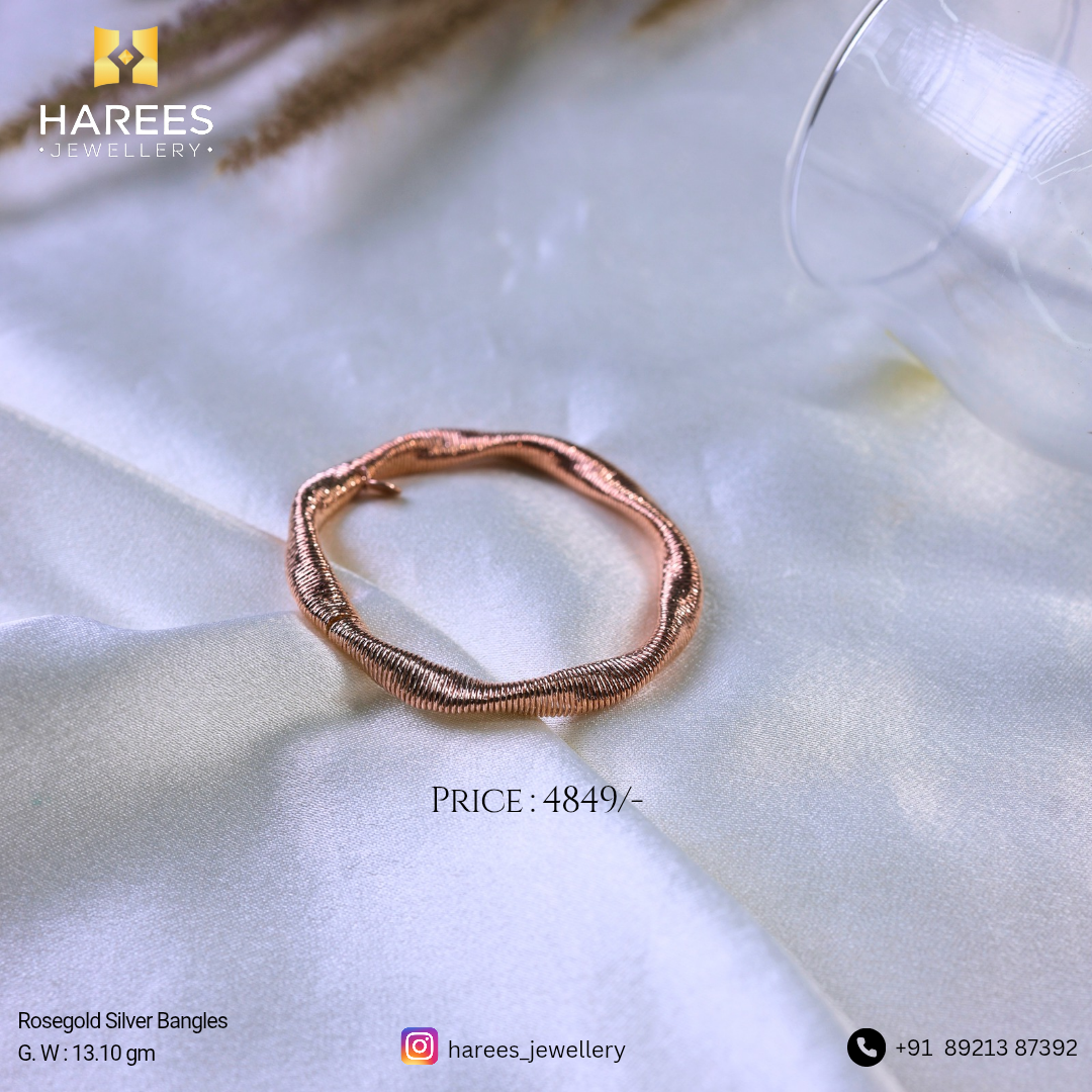 Rosegold Silver Bangle
