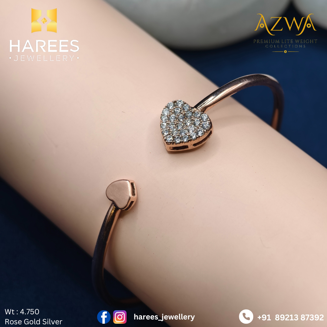 Rosegold Silver Bangle