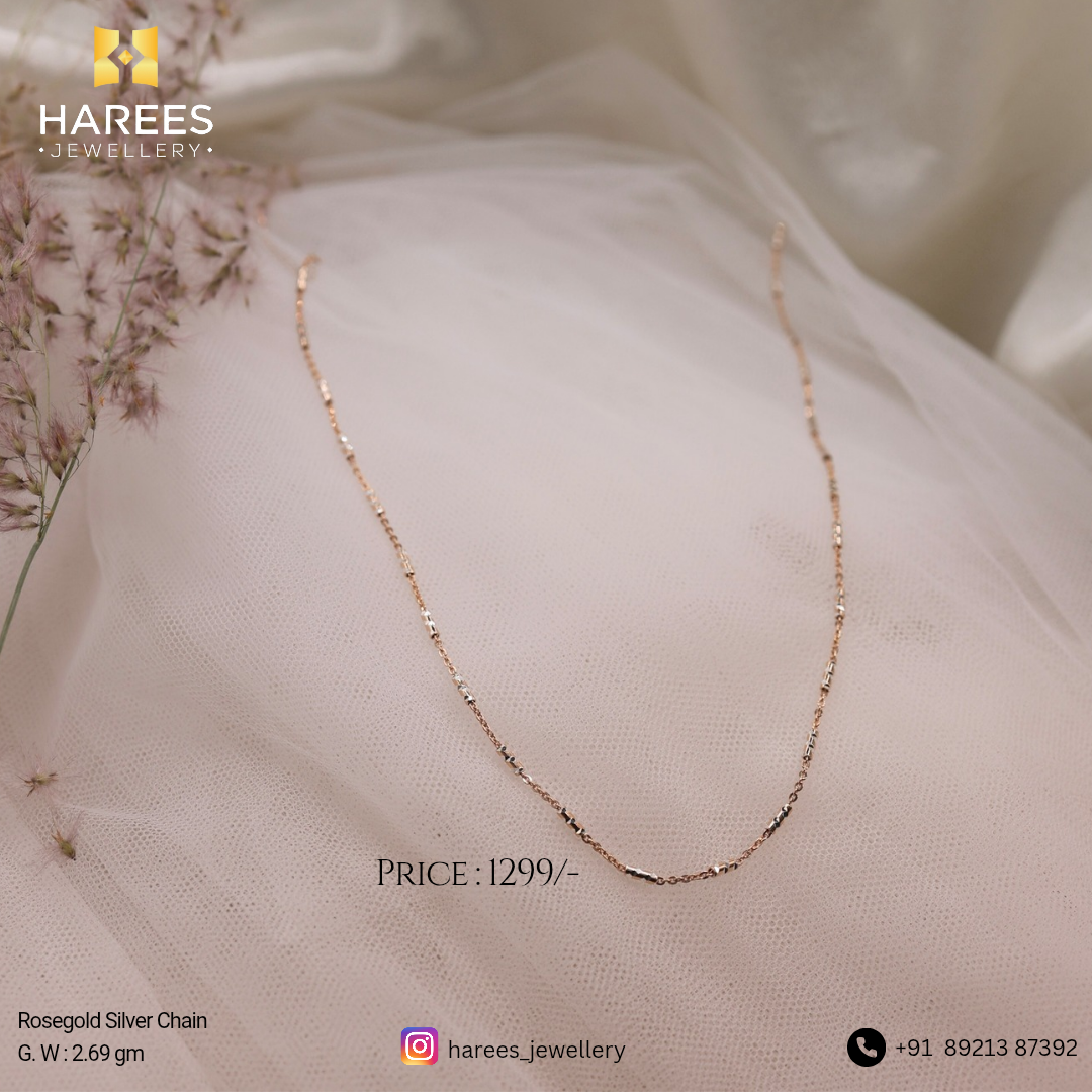Rose Gold Silver Chain