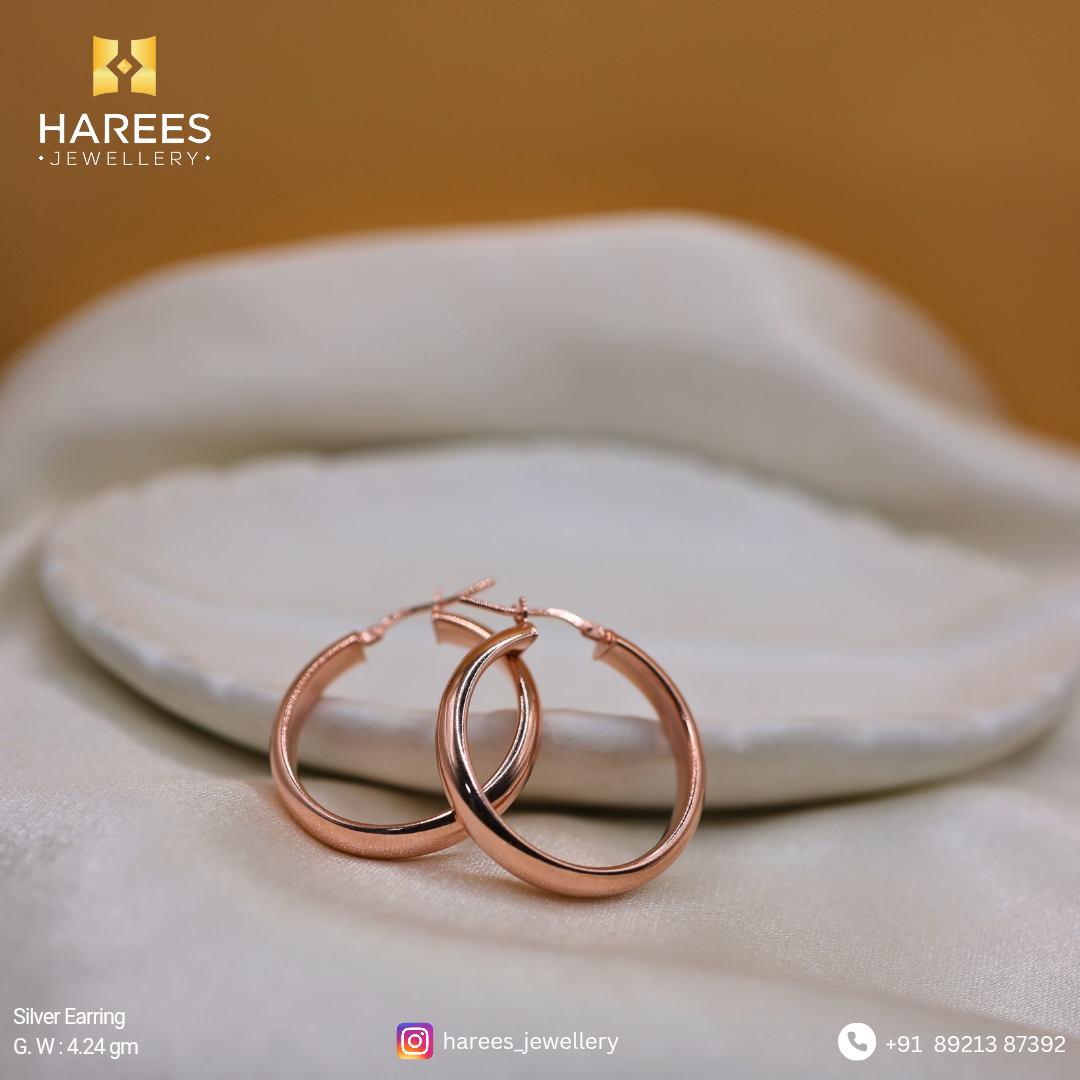 Rosegold Silver Earrings