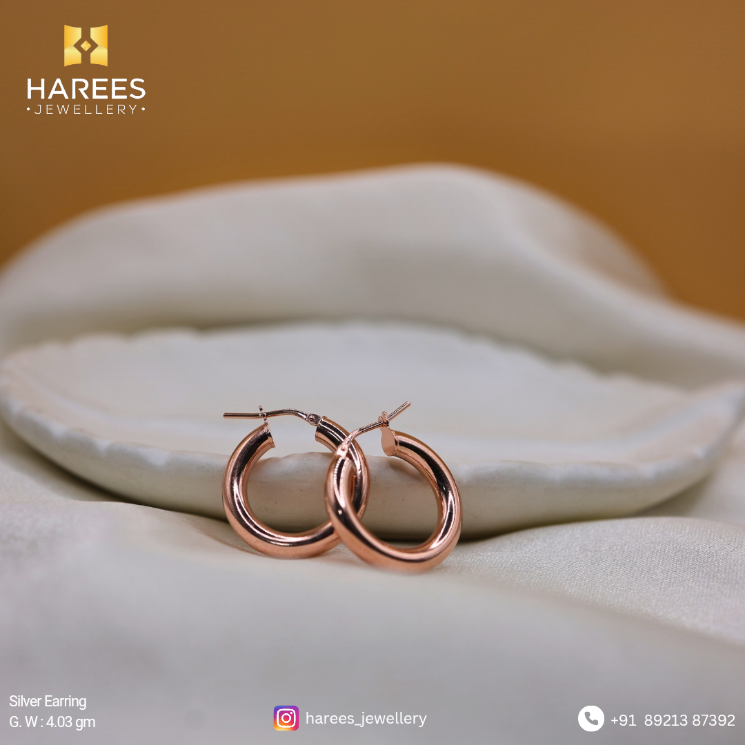 Rosegold Silver Earrings