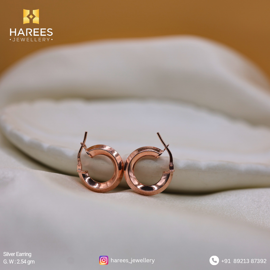 Rosegold Silver Earrings