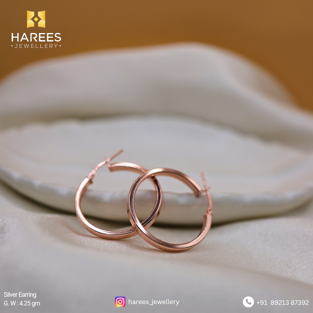 Rosegold Silver Earrings